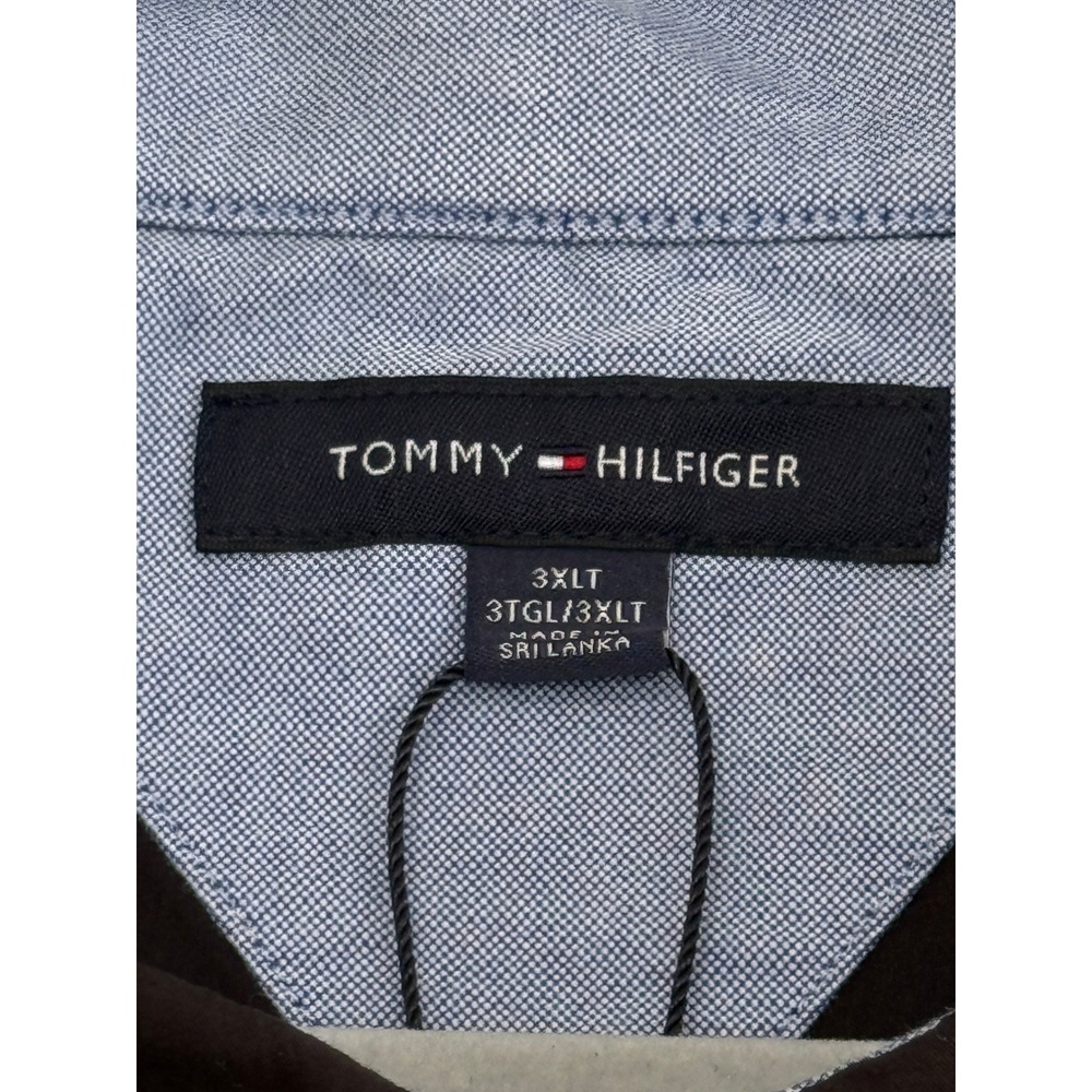 NEW Tommy Hilfiger Mens 3XLT Black Short Sleeve Button Down Shirt Big & Tall - Picture 5 of 7